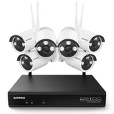 3MP 10-Channel Wireless Security Camera System, 8MP NVR, 3MP Wifi IP Cameras, Audio Recording, IP66 Waterproof, Smart AI Human Detection, Work With Alexa